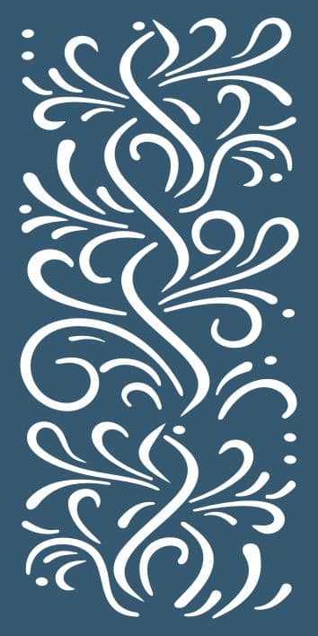 Elegant Floral Swirl Decorative Panel DXF Vector File