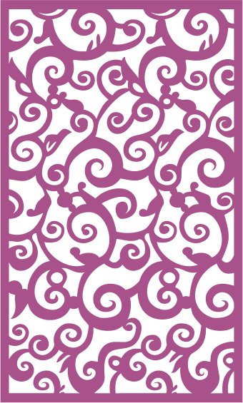 Elegant Floral Swirl Decorative Panel Vector File