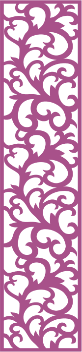 Elegant Floral Swirl Decorative Screen Panel Vector File