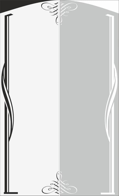 Elegant Glass Sandblast Border Vector File for Laser Cutting