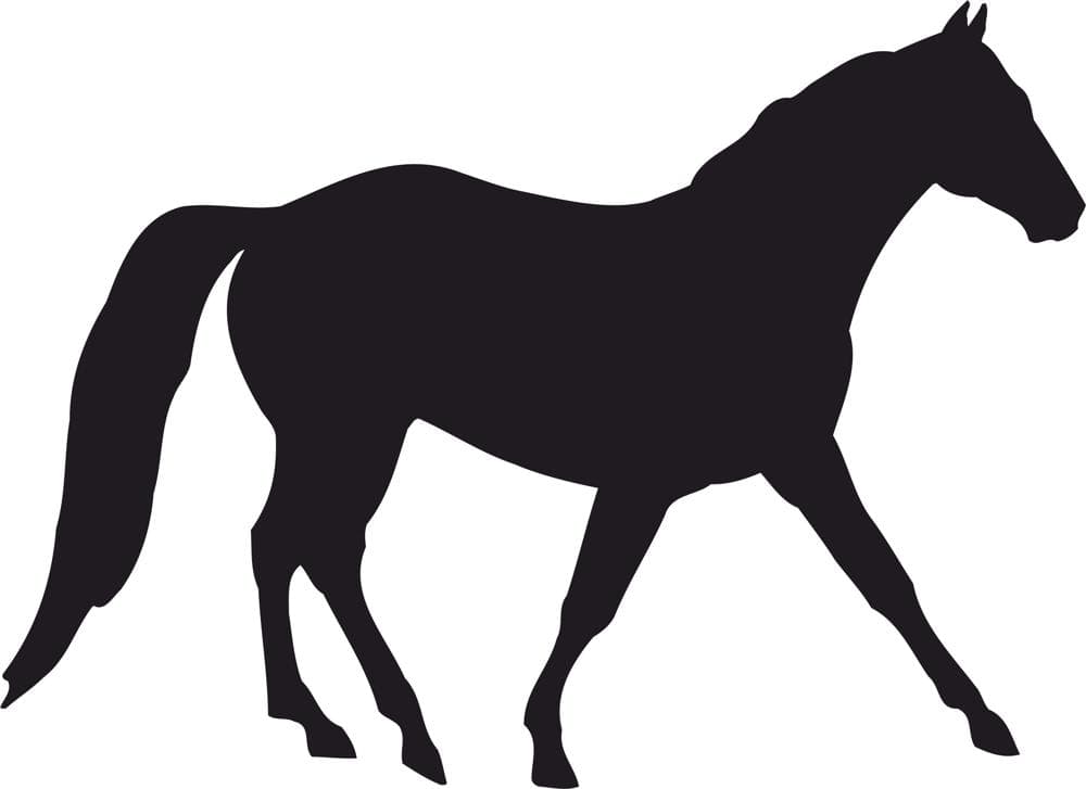 Elegant Horse Silhouette Vector for Laser Cutting