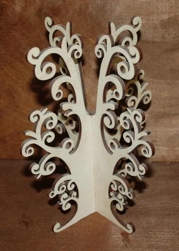 Elegant Jewelry Tree Display Stand Laser Cut Vector File