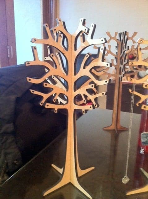 Elegant Jewelry Tree Organizer Vector Design for Laser Cutting DXF