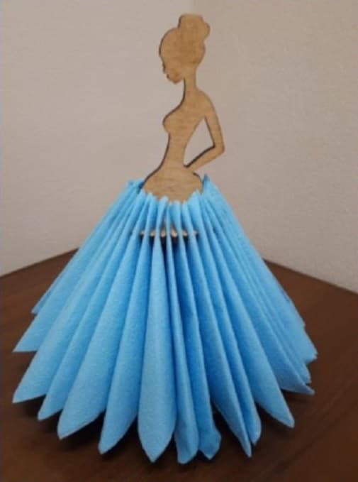 Elegant Lady Napkin Holder Laser Cut Vector File