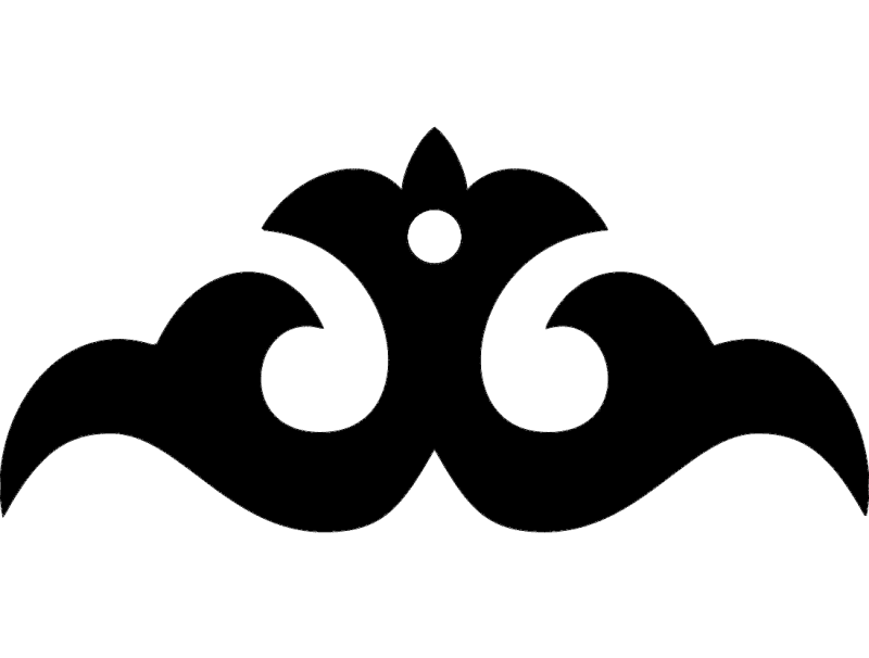 Elegant Ornamental Scroll Vector for Laser Cutting DXF