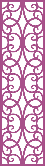 Elegant Ornamental Scrollwork Decorative Panel Vector File