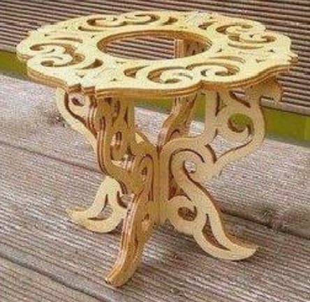 Elegant Ornate Flower Vase Stand Laser Cut Vector File