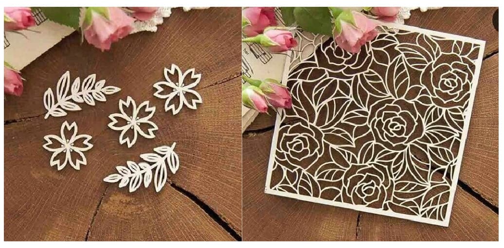 Elegant Rose Floral Pattern Vector for Laser Cutting