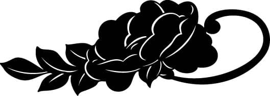 Elegant Rose Floral Swirl Vector for Laser Cutting