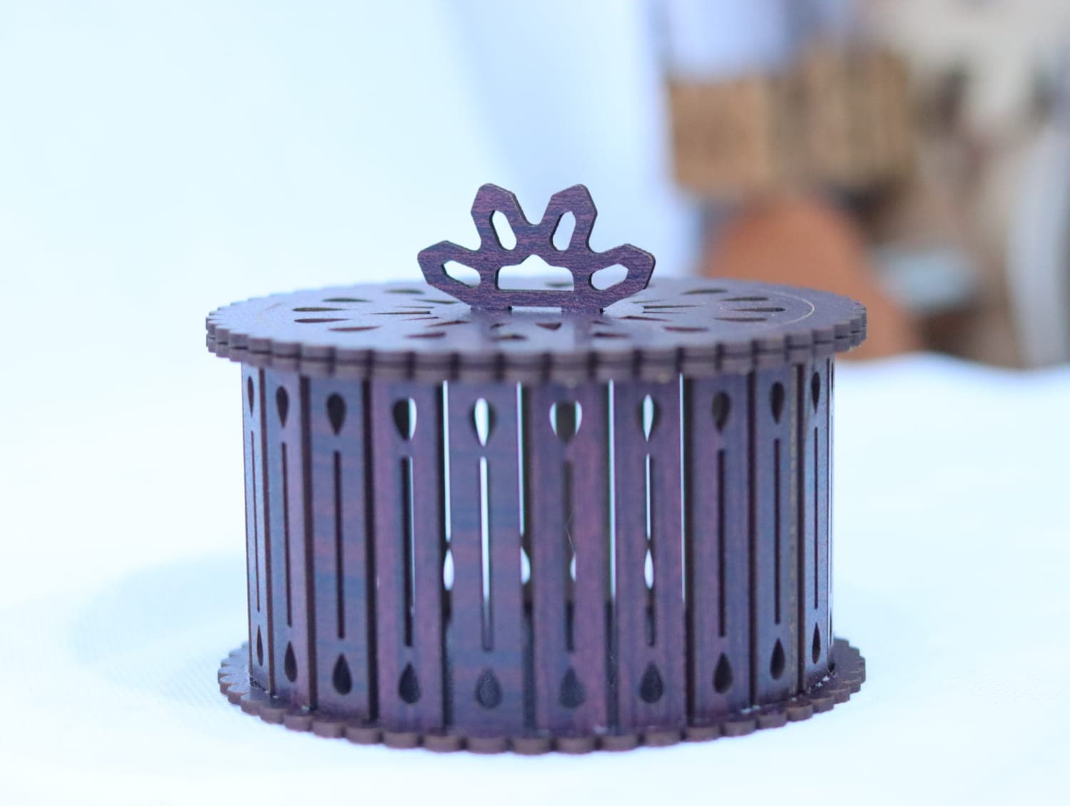 Elegant Round Decorative Gift Box Laser Cut Vector File