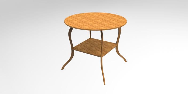 Elegant Round Side Table CNC Vector Design DXF File