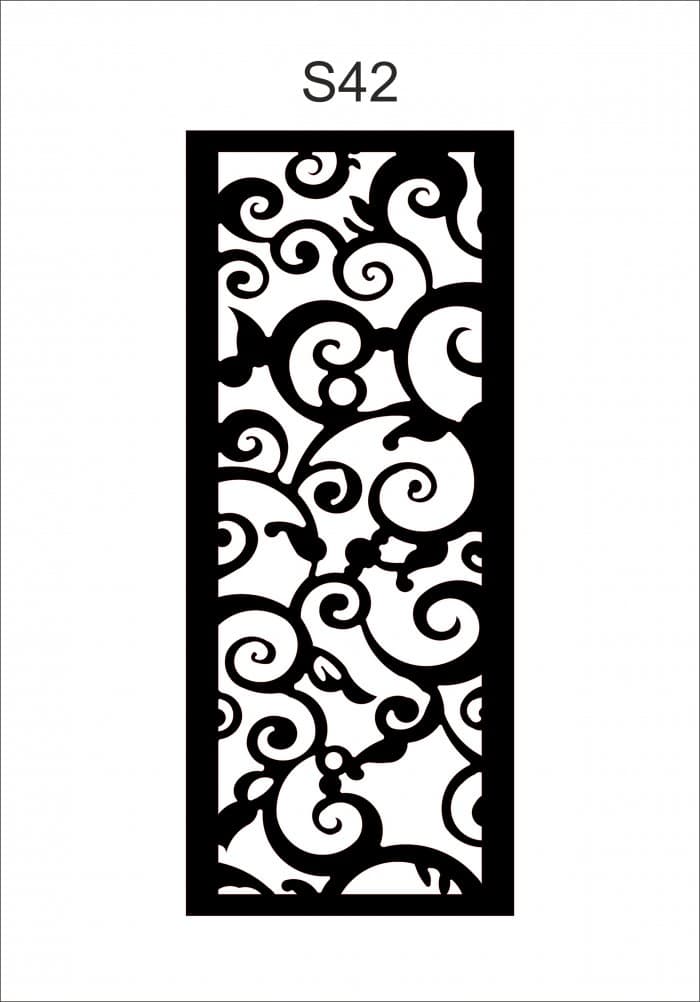Elegant Scrollwork Decorative Wall Panel DXF Vector File