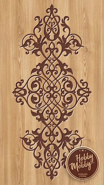 Elegant Vintage Damask Ornament Panel Vector DXF CDR