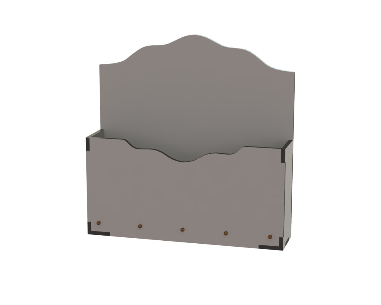 Elegant Wall-Mounted Letter Holder Laser Cut DXF File