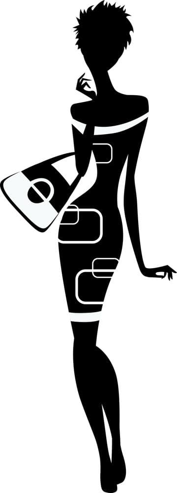 Elegant Woman Silhouette Vector Design for CNC and Laser Cutting