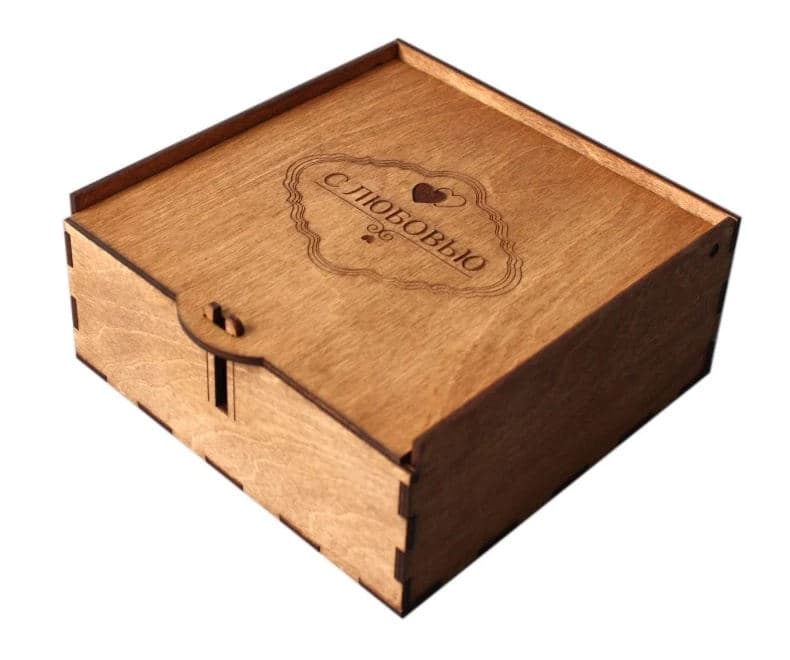 Elegant Wooden Gift Box with Lid Laser Cut Vector File