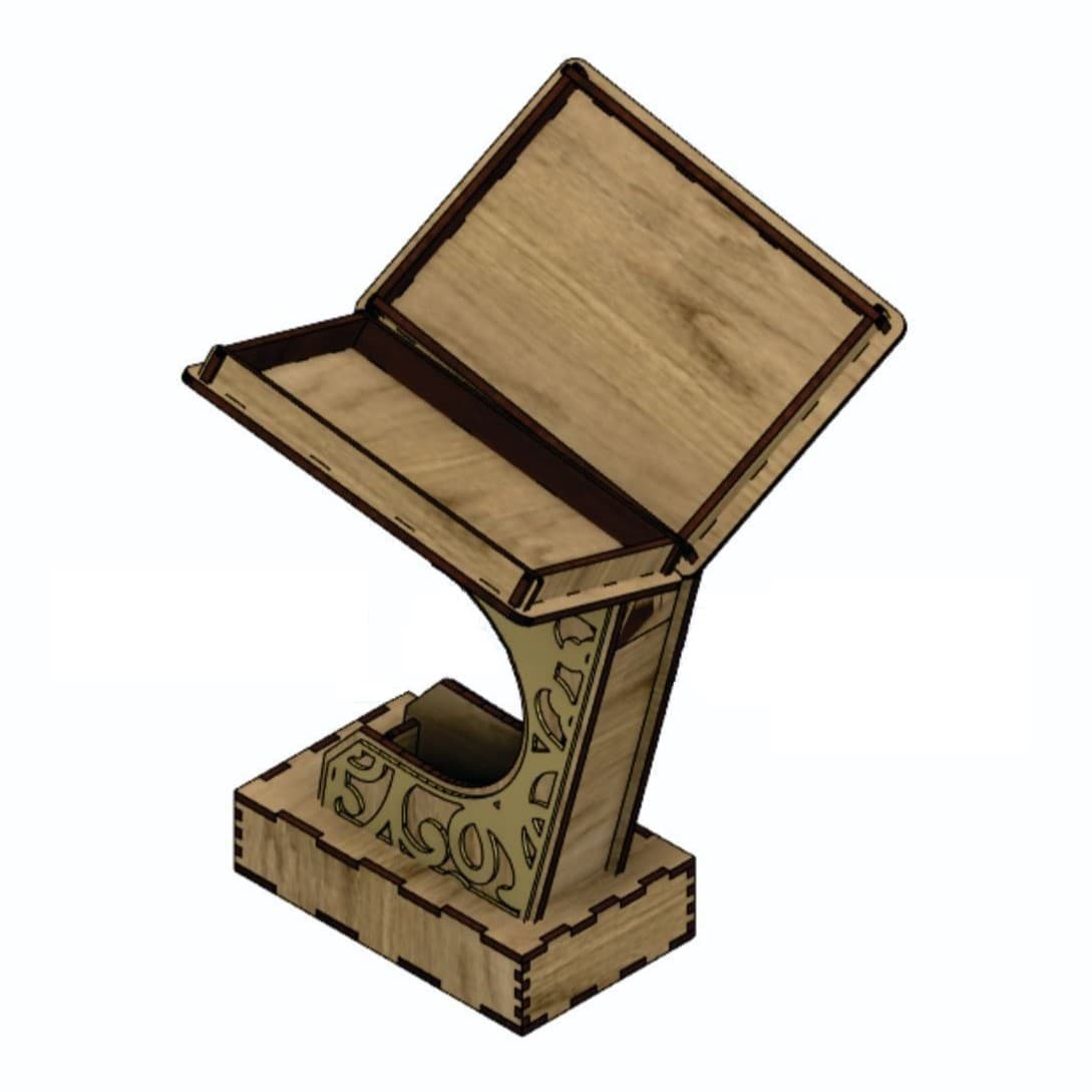 Elegant Wooden Rehal Book Stand Laser Cut Vector File
