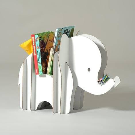 Elephant Book Organizer 3D Puzzle Laser Cut SVG DXF File