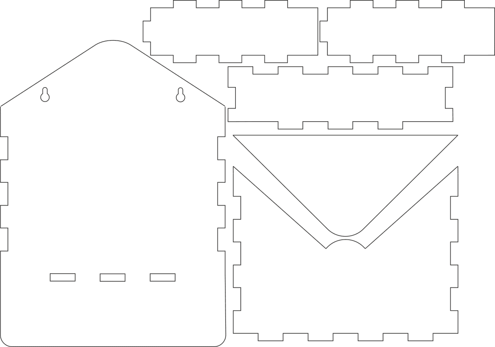 Envelope Key Holder 6mm 3D Puzzle