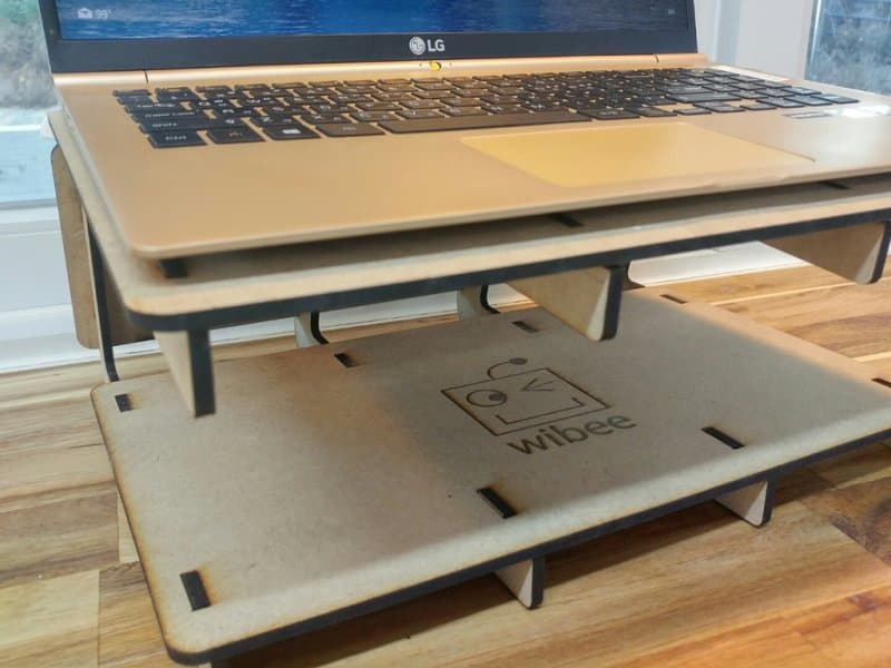 Ergonomic Cantilever Laptop Stand Laser Cut File SVG DXF