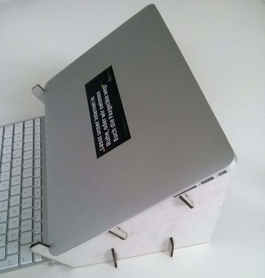 Ergonomic Laser Cut Laptop Stand Vector Plan SVG File