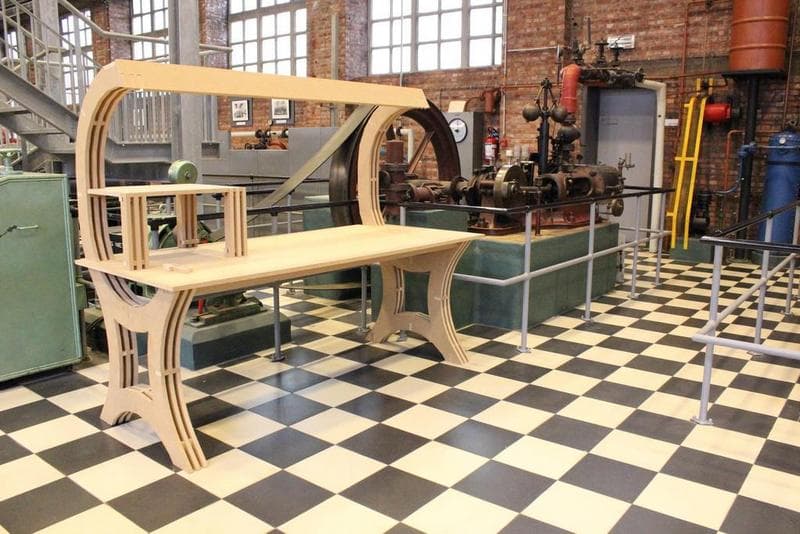 Ergonomic Workshop Workbench DXF Plan for Laser Cutting