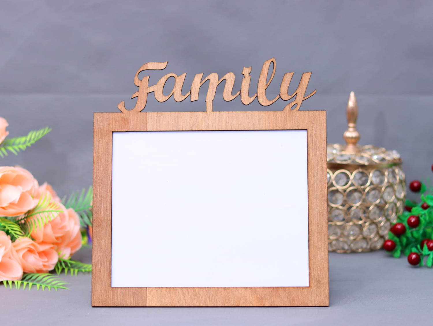 Family Table Photo Frame Laser Cut Vector File