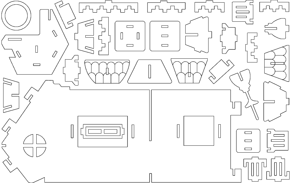 Fantasy Cottage 3D Puzzle Laser Cut Vector DXF Plan