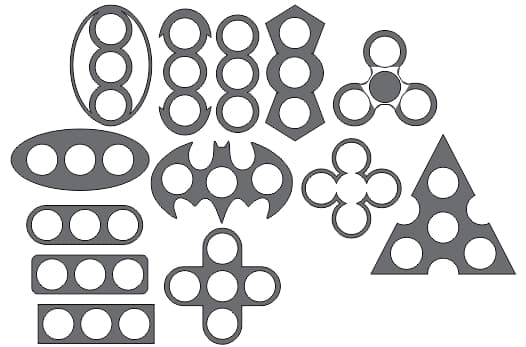 Fidget Spinner Collection Vector Designs for Laser Cutting
