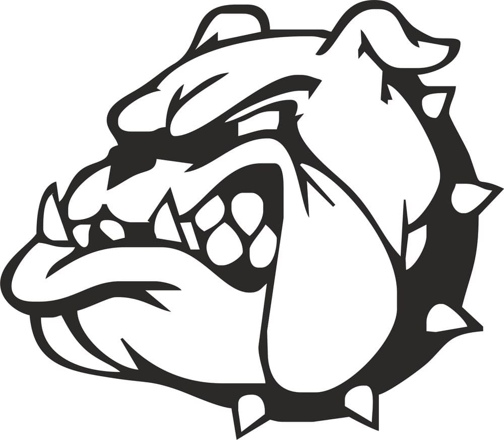 Fierce Bulldog Head Vector Design for Laser Cutting (SVG, DXF)