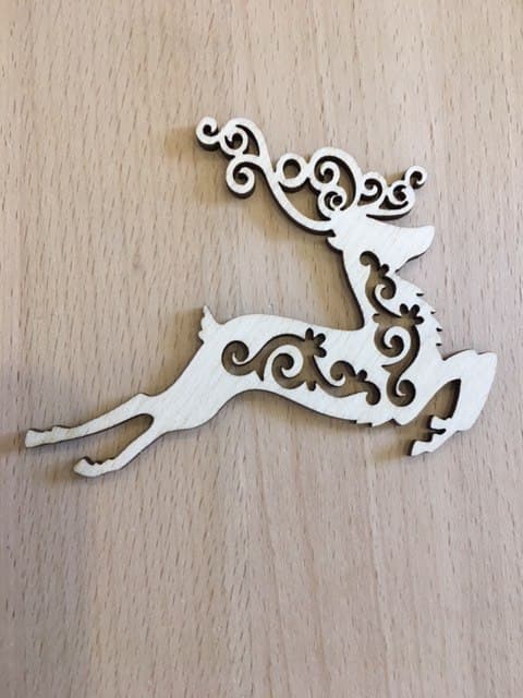 Filigree Christmas Reindeer Laser Cut Vector File (CDR)