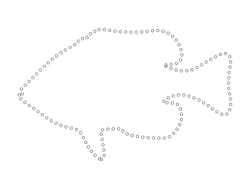 Fish Dotted Outline Vector Design for Laser Cutting DXF