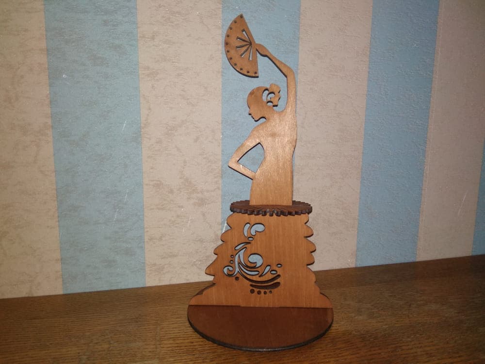 Flamenco Dancer Napkin Holder Laser Cut Vector File