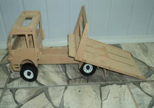 Flatbed Tow Truck 3D Puzzle Laser Cut Vector File