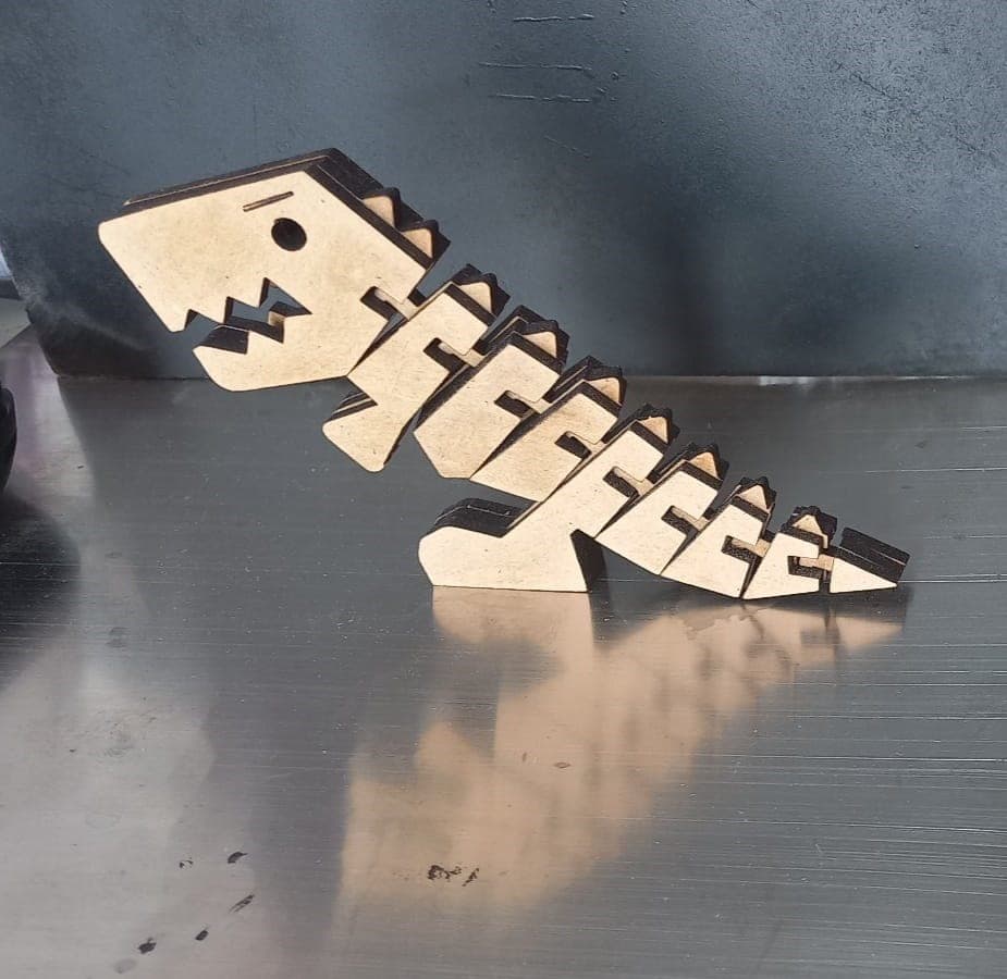 Flexi Rex Articulated Dinosaur Laser Cut Vector File