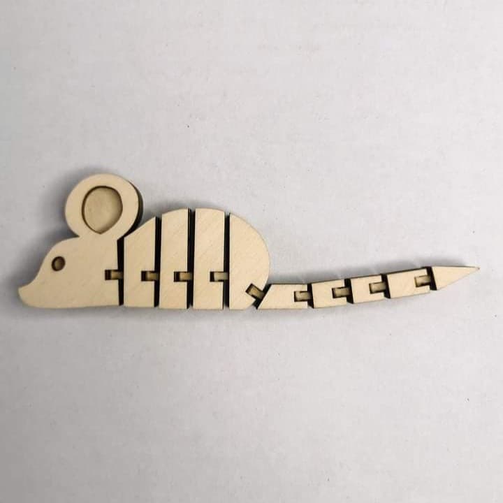 Flexible Articulated Mouse Laser Cut Vector File