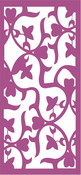 Floral Decorative Laser Cut Panel Vector File