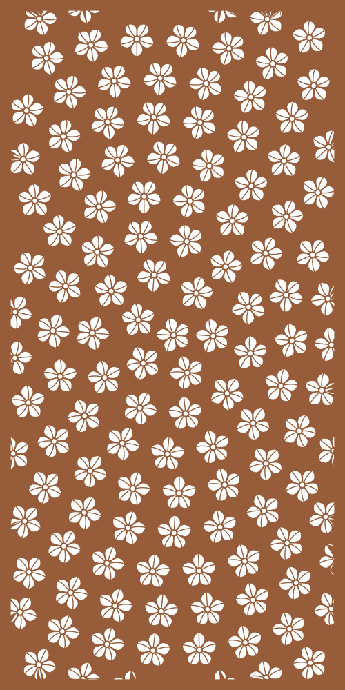 Floral Lattice Screen Panel Seamless Pattern Vector File