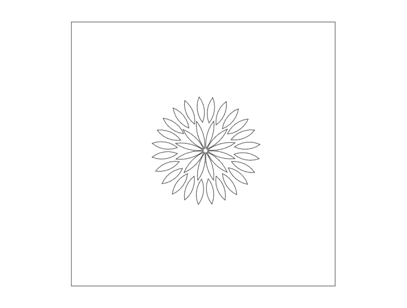 Floral Mandala Vector Design for Laser Cutting DXF File