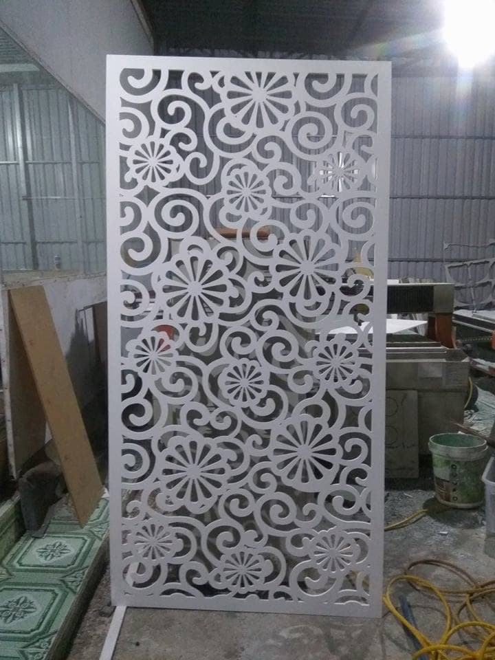 Floral Pattern Decorative Screen DXF File for Laser Cutting