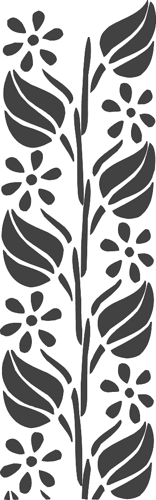 Floral Vine Decorative Panel Vector DXF File for Laser Cutting