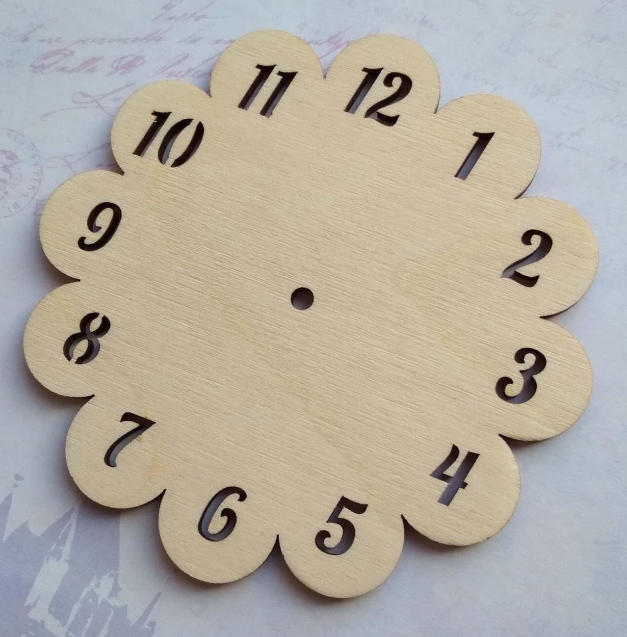 Flower Shaped Wall Clock Face Laser Cut Vector File