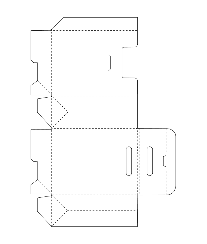 Foldable Cardboard Box Template DXF Vector File