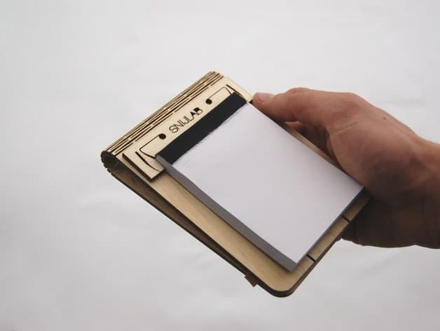 Foldable Wooden Notepad Holder Laser Cut Vector File