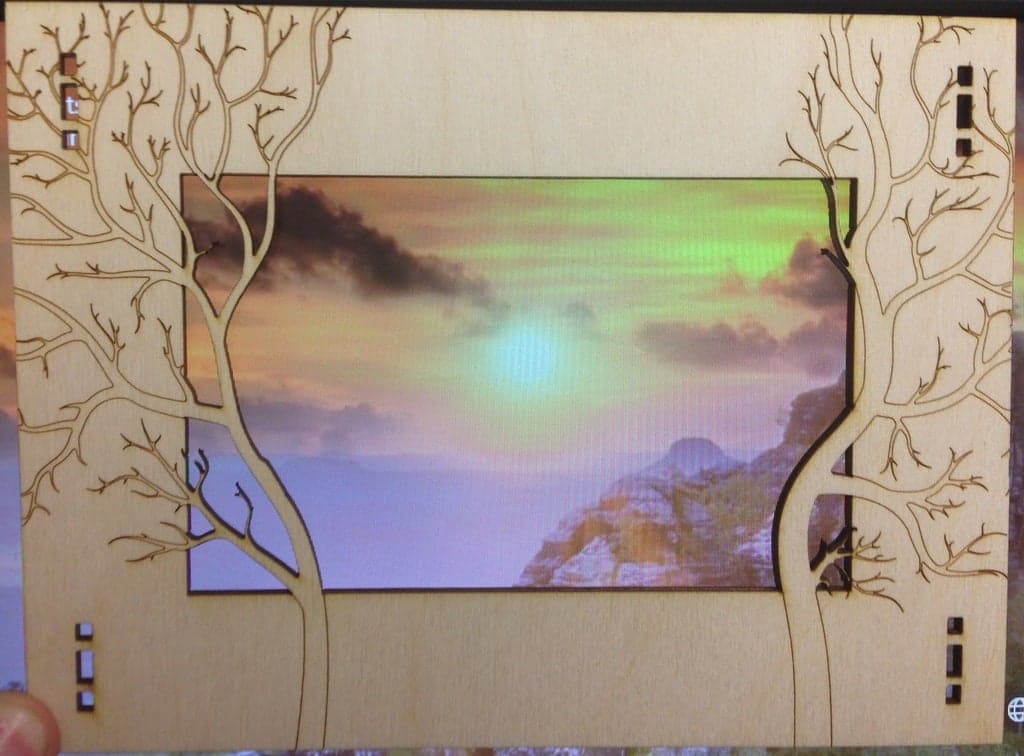 Forest Tree Photo Frame Laser Cut Vector DXF File