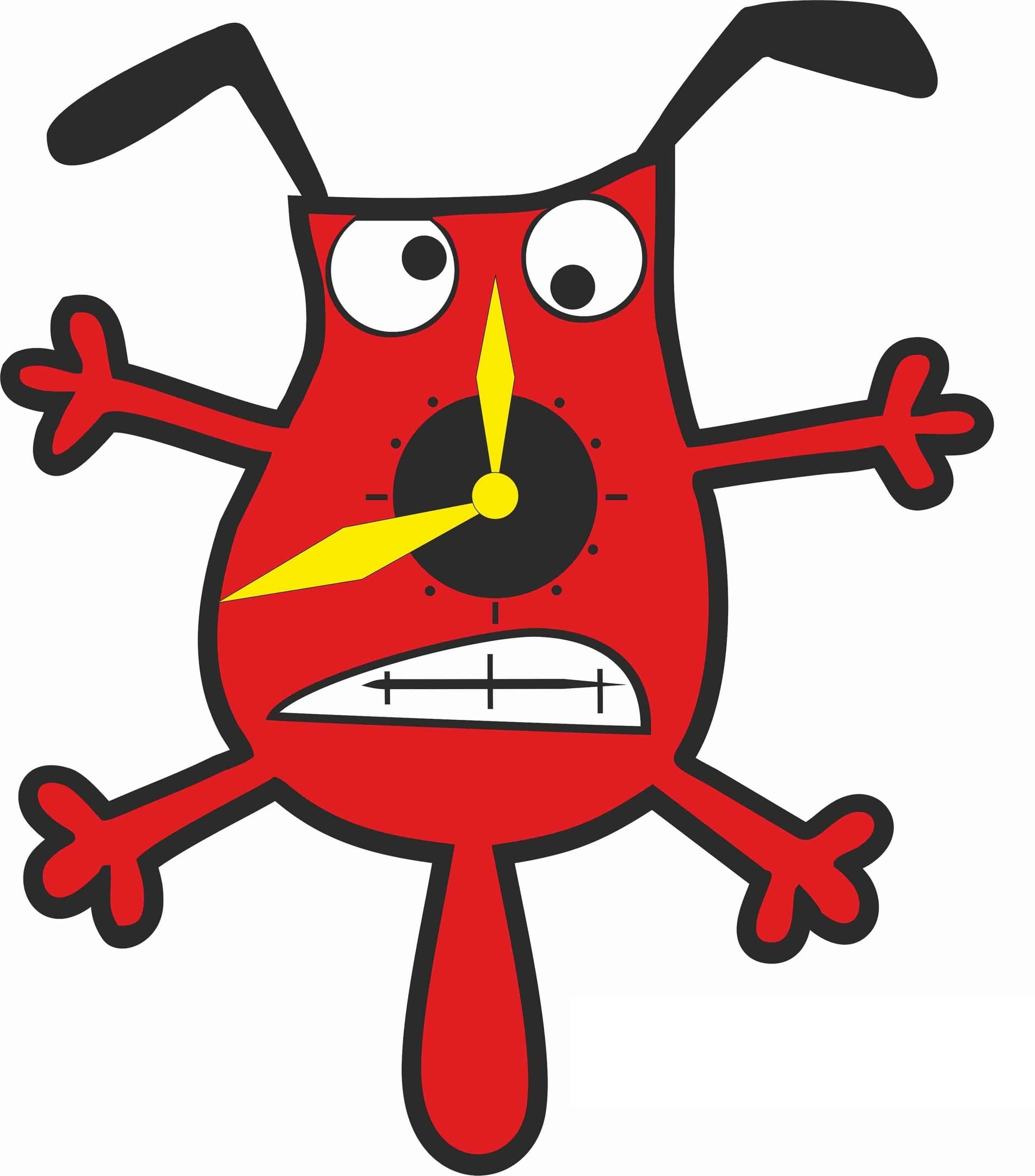 Funny Cartoon Dog Wall Clock Vector for Laser Cutting