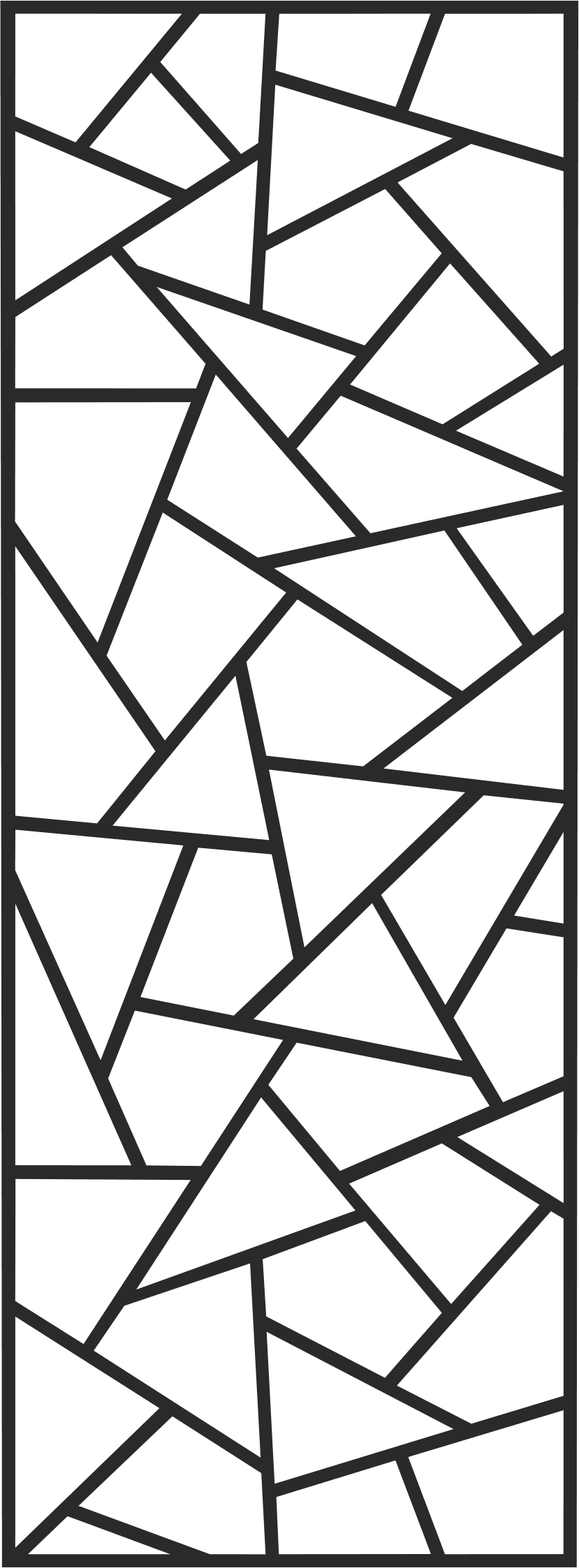 Geometric Abstract Decorative Panel Vector for Laser Cutting