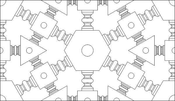 Geometric Architectural Grill Pattern Vector File