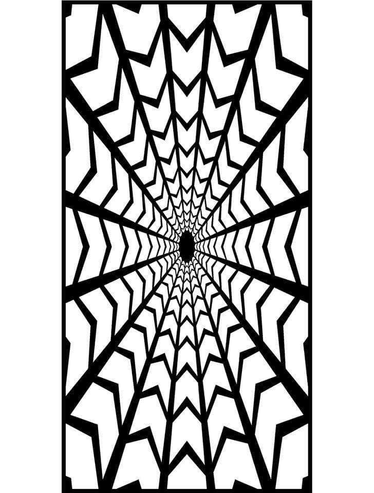 Geometric Arrow Tunnel Pattern CNC Vector File