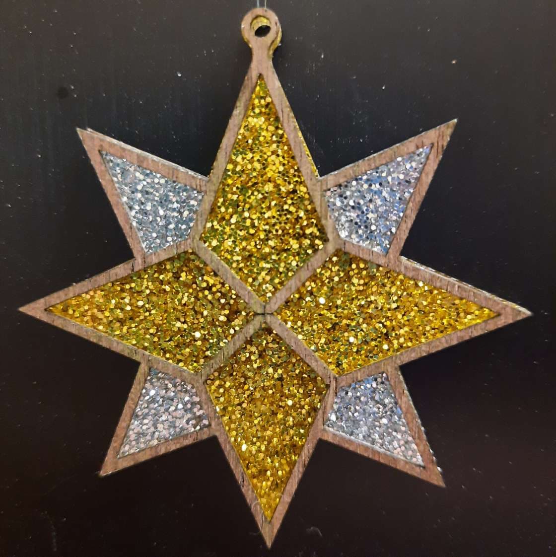 Geometric Christmas Star Ornament Laser Cut SVG File